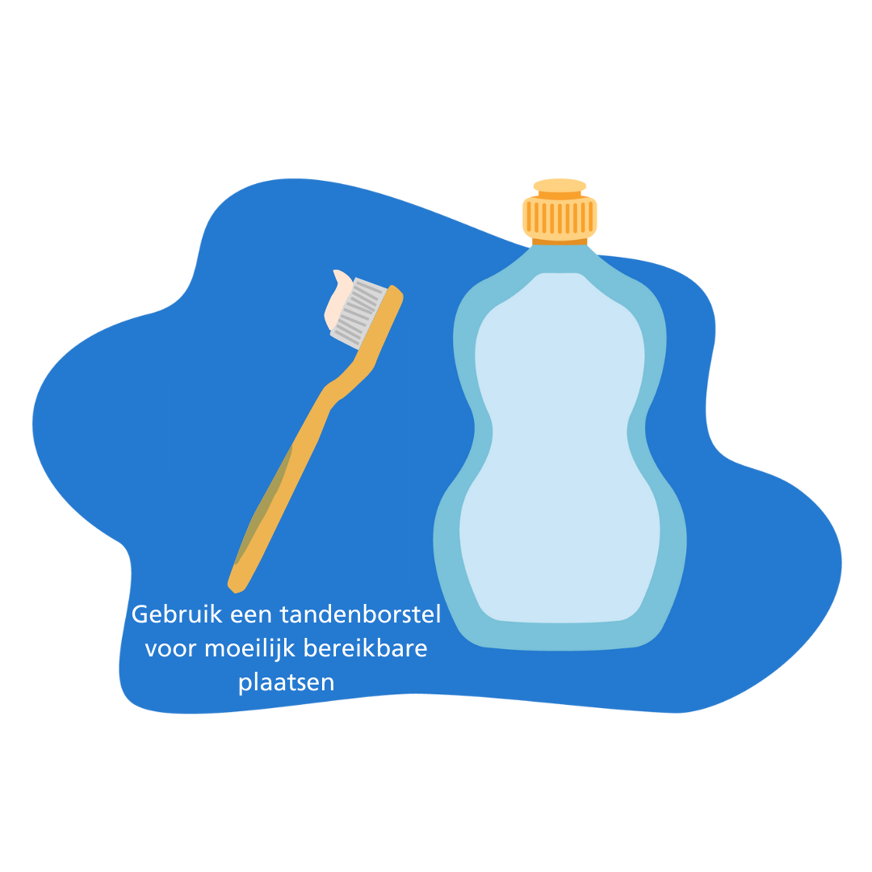 Tandenborstel voor moeilijk bereikbare plekken